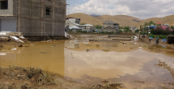 sel felaketinde tarım alanları başta olmak üzere birçok yer zarar gördü