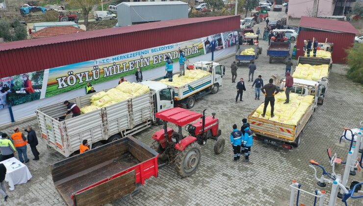 Çiftçilere 100 Ton Gübre Desteği