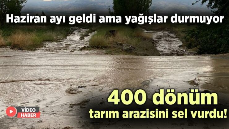 400 Dönüm Tarım Arazisini Sel Vurdu