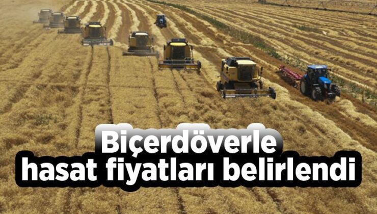 Biçerdöverle Hasat Fiyatları Belirlendi