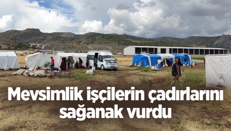 Mevsimlik Işçilerin Çadırlarını Sağanak Vurdu