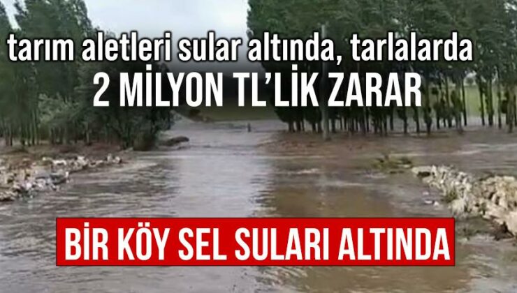 Tarım Aletleri Sular Altında, Tarlalarda 2 Milyon Tl’Lik Zarar