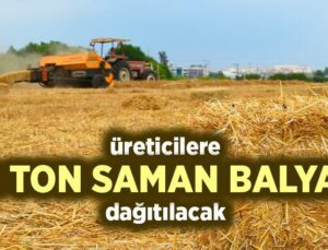 Üreticilere 22 Ton Saman Balyası Dağıtılacak