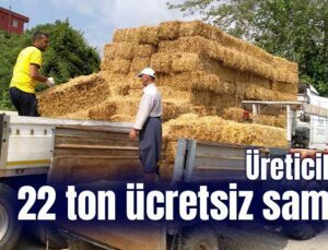 Üreticilere Ücretsiz Saman Dağıtımı