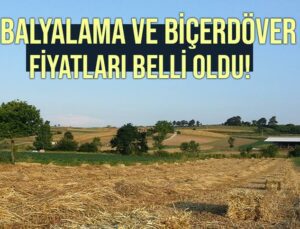 Balyalama Ve Biçerdöver Fiyatları Belli Oldu