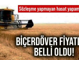 Biçerdöver Fiyatları Belli Oldu!