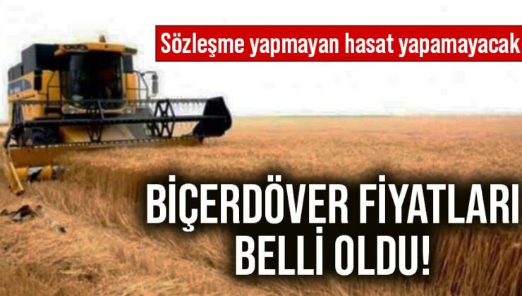 Biçerdöver Fiyatları Belli Oldu!