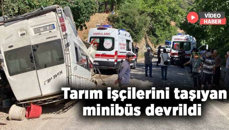 Tarım Işçilerini Taşıyan Minibüs Devrildi