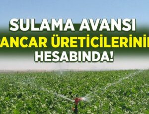 Sulama Avansı Pancar Üreticilerinin Hesabında!