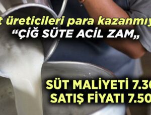 Süt Üreticileri Para Kazanmıyor “Çiğ Süte Acil Zam”