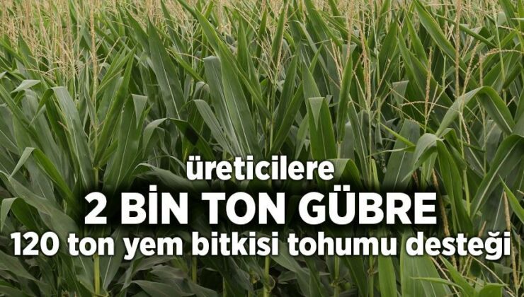 Üreticilere 120 Ton Yem Bitkisi Tohumu 2 Bin Ton Gübre Desteği