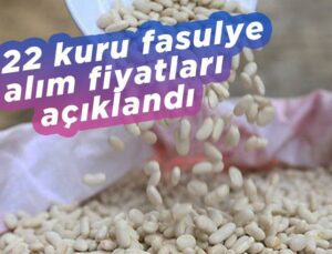 2022 Kuru Fasulye Alım Fiyatları Açıklandı