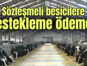 Sözleşmeli Besicilere Destekleme Ödemesi