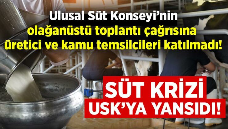 Ulusal Süt Konseyi’nin Olağanüstü Toplantı Çağrısına  Üretici Ve Kamu Temsilcileri Katılmadı!