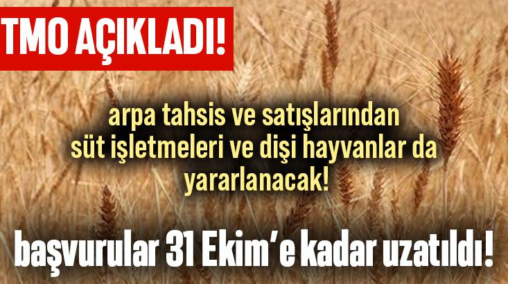 Arpa Tahsis Ve Satışlarından Süt Işletmeleri Ve Dişi Hayvanlar Da Yararlanacak!