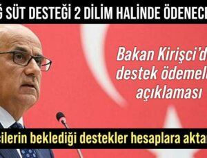 Bakan Kirişci’den Destek Ödemeleri Açıklaması. Üreticilerin Beklediği Destekler Hesaplara Aktarılıyor