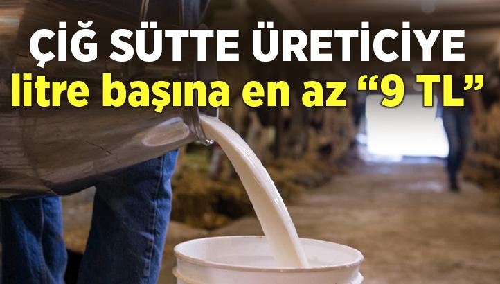 Çiğ Sütte Üreticiye Litre Başına En Az “9 Tl”