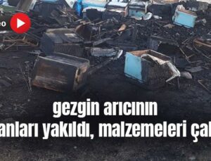 Gezgin Arıcının Kovanları Yakıldı, Malzemeleri Çalındı