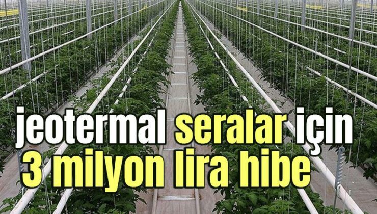 Jeotermal Seralar Için 3 Milyon Lira Hibe