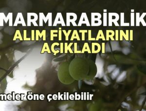 Marmarabirlik Alım Fiyatlarını Açıkladı