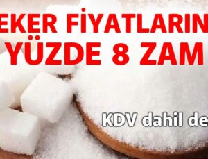 Şeker Fiyatlarına Yüzde 8 Zam