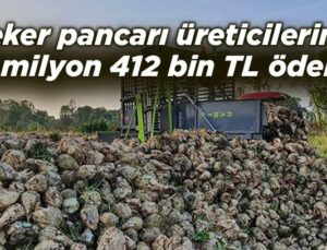 Şeker Pancarı Üreticilerine 34 Milyon 412 Bin Tl Ödeme