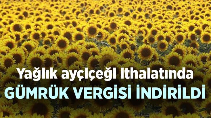 Yağlık Ayçiçeği Ithalatında Gümrük Vergisi Indirildi