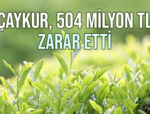 Çaykur, 504 Milyon Tl Zarar Etti