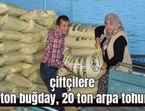 Çiftçilere 20 Ton Buğday, 20 Ton Arpa Tohumu