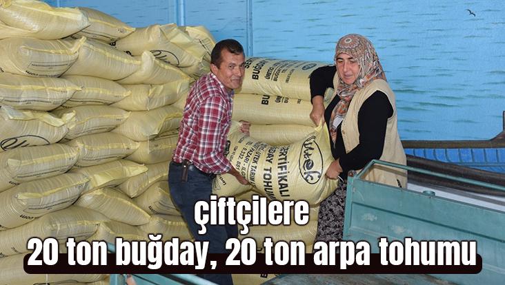 Çiftçilere 20 Ton Buğday, 20 Ton Arpa Tohumu