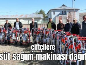 Çiftçilere 55 Süt Sağım Makinası Dağıtımı