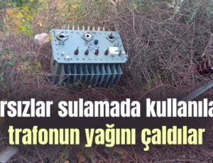 Hırsızlar Sulamada Kullanılan Trafonun Yağını Çaldılar