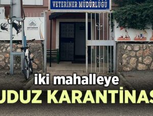 İki Mahalleye Kuduz Karantinası