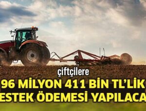 Çiftçilere 96 Milyon 411 Bin Tl’lik Destek Ödemesi Yapılacak