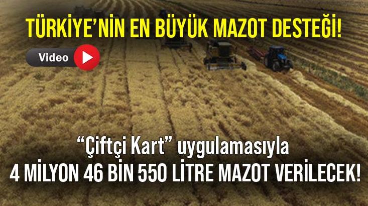 “Çiftçi Kart” Uygulamasıyla 4 Milyon 46 Bin 550 Litre Mazot Desteği Verilecek