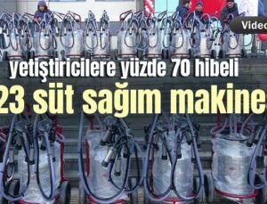 Yetiştiricilere Yüzde 70 Hibeli 223 Süt Sağım Makinesi