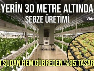 Yerin 30 Metre Altında Sebze Üretimi