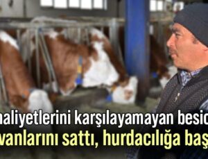 Maliyetini Karşılayamayan Besici Hayvanlarını Sattı, Hurdacılığa Başladı