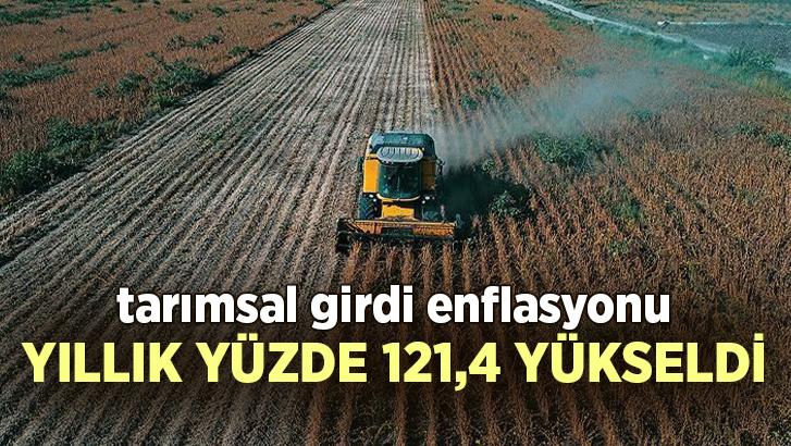 Tarımsal Girdi Enflasyonu Bazda Yüzde 121,4 Yükseldi