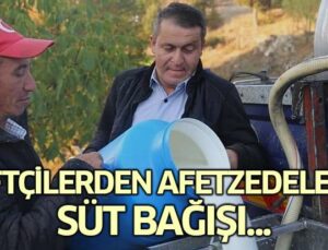 Çiftçilerden Afetzedelere Süt Bağışı