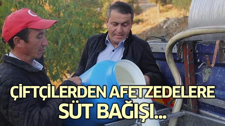 Çiftçilerden Afetzedelere Süt Bağışı