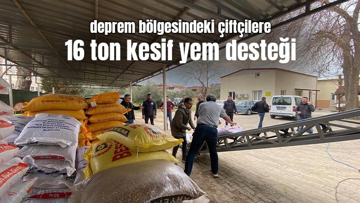 Deprem Bölgesindeki Çiftçilere 16 Ton Kesif Yem Desteği