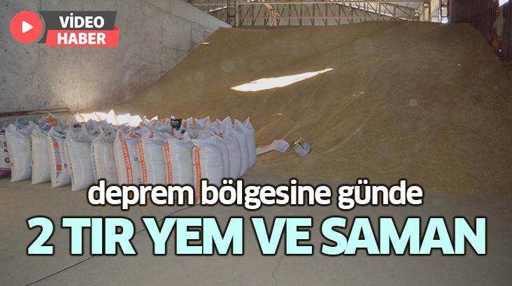 Deprem Bölgesine Günde 2 Tır Yem Ve Saman