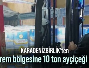 Karadeni̇zbi̇rli̇k’Ten Deprem Bölgesine 10 Ton Ayçiçeği Yağı