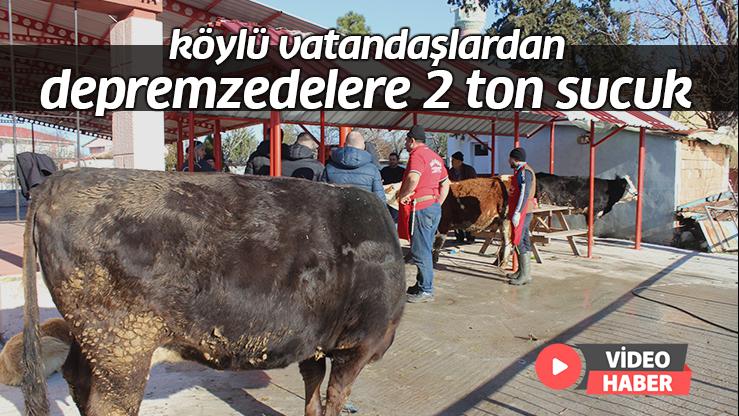 Köylü Vatandaşlardan Depremzedelere 2 Ton Sucuk