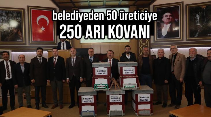 Belediyeden 50 Üreticiye 250 Arı Kovanı