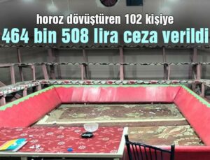 Horoz Dövüştüren 102 Kişiye 464 Bin 508 Lira Ceza Verildi