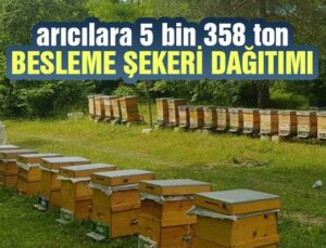 Arıcılara 5 Bin 358 Ton Besleme Şekeri Dağıtımı