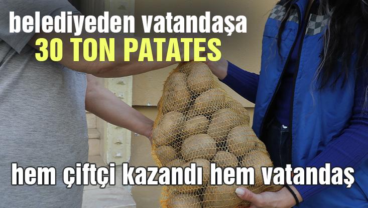 Belediyeden Vatandaşa 30 Ton Patates: Hem Çiftçi Kazandı Hem Vatandaş