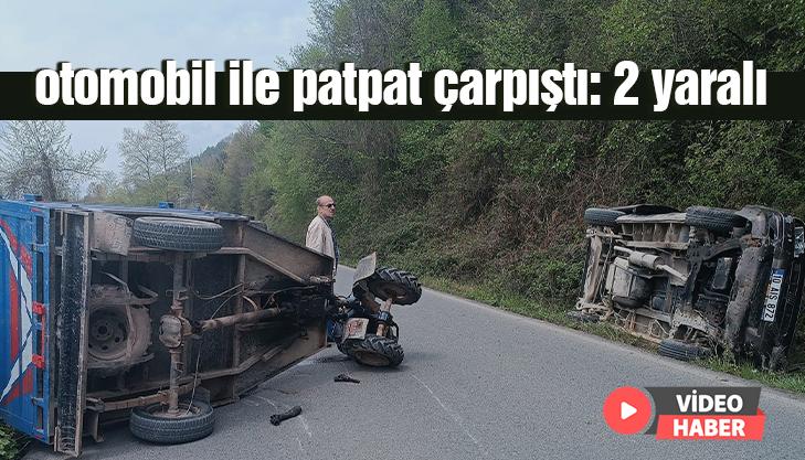 Otomobil ile patpat çarpıştı: 2 yaralı